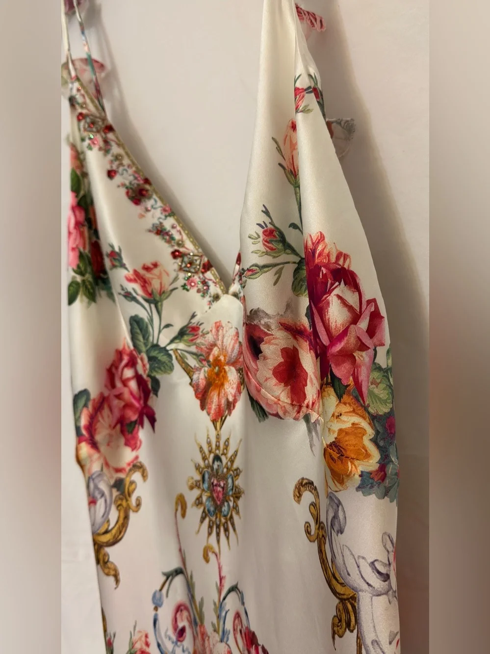 Camilla White Floral Silk Maxi Dress - Picture 6 of 11